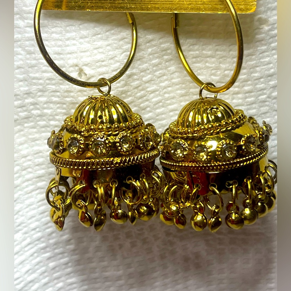 Golden Jumka Hoops